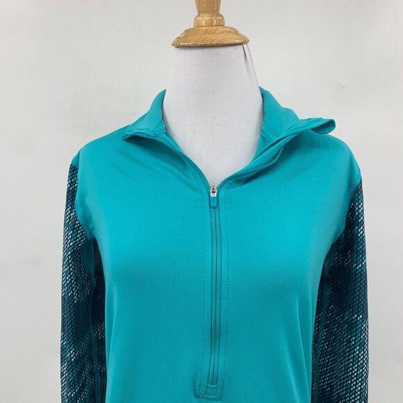 Nike Pro Hyperwarm Nordic Sweatshirt Women M Medium Half Zip Pullover Dri Fit - Picture 3 of 12